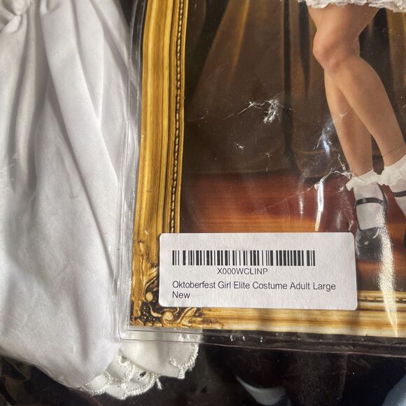 Sexy Costume Oktoberfest Beer Women's Large Fraulein Dress Halloween Deluxe - Picture 3 of 5